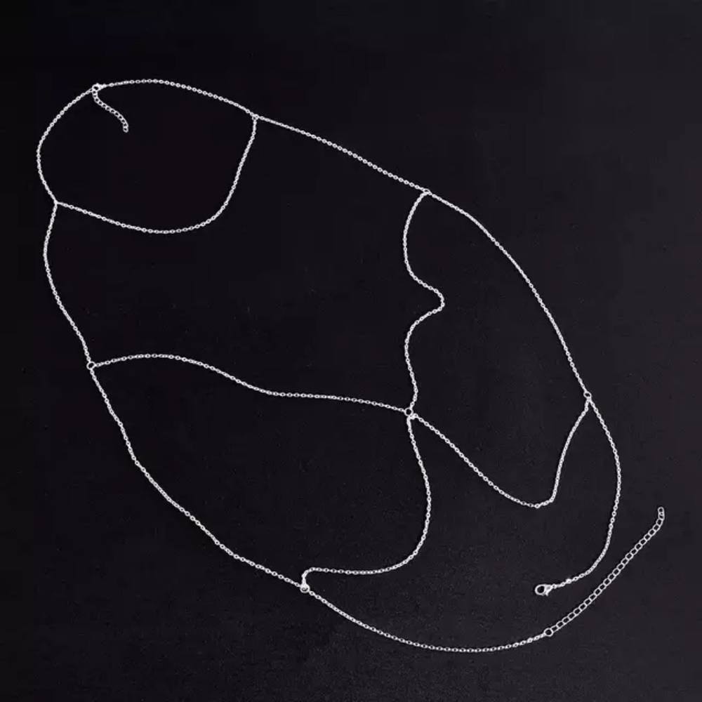 NEW! 💎 Sexy Boho Body Chain Harness Gold Silver - Picture 4 of 8